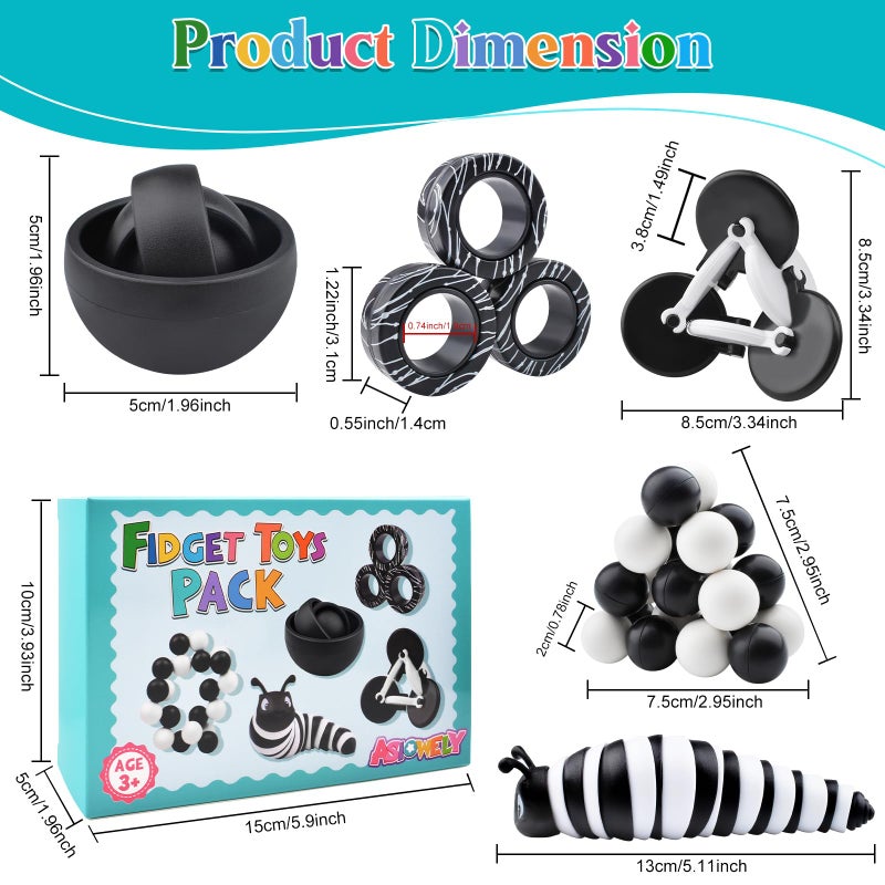 ASIOWELY Fidget Toys Adults Pack  Sensory Toys Pack Easter Basket Stuffers for Kids Teen Autism  Desk Toy Stress Relief Toys Gift for ADHD - Image 2